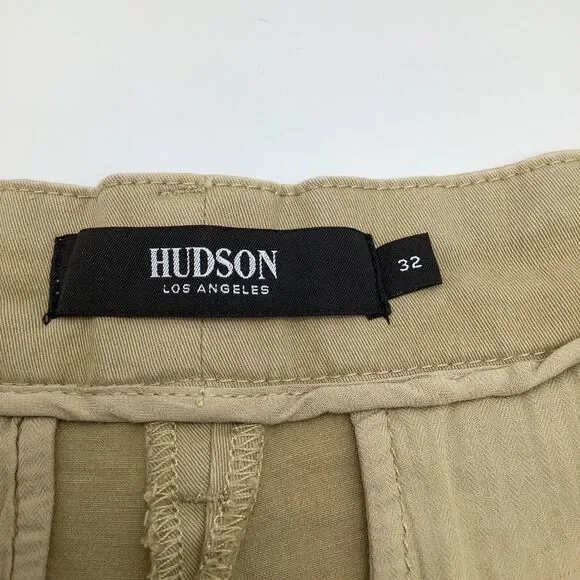 Hudson Jeans Mens Tailored Fit Jogger Twill Chino Pants‎ Tan Size 32 x 29 NWT
